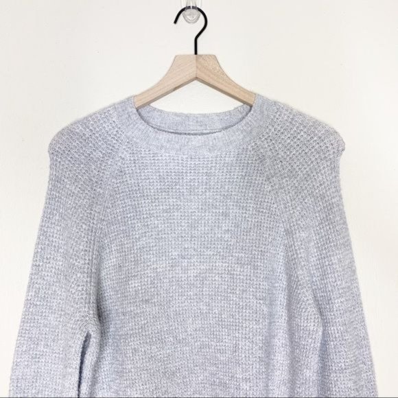 NWT BP. Heather Grey Long Blouson Sleeve Knit Crewneck Sweater Small - Picture 6 of 11